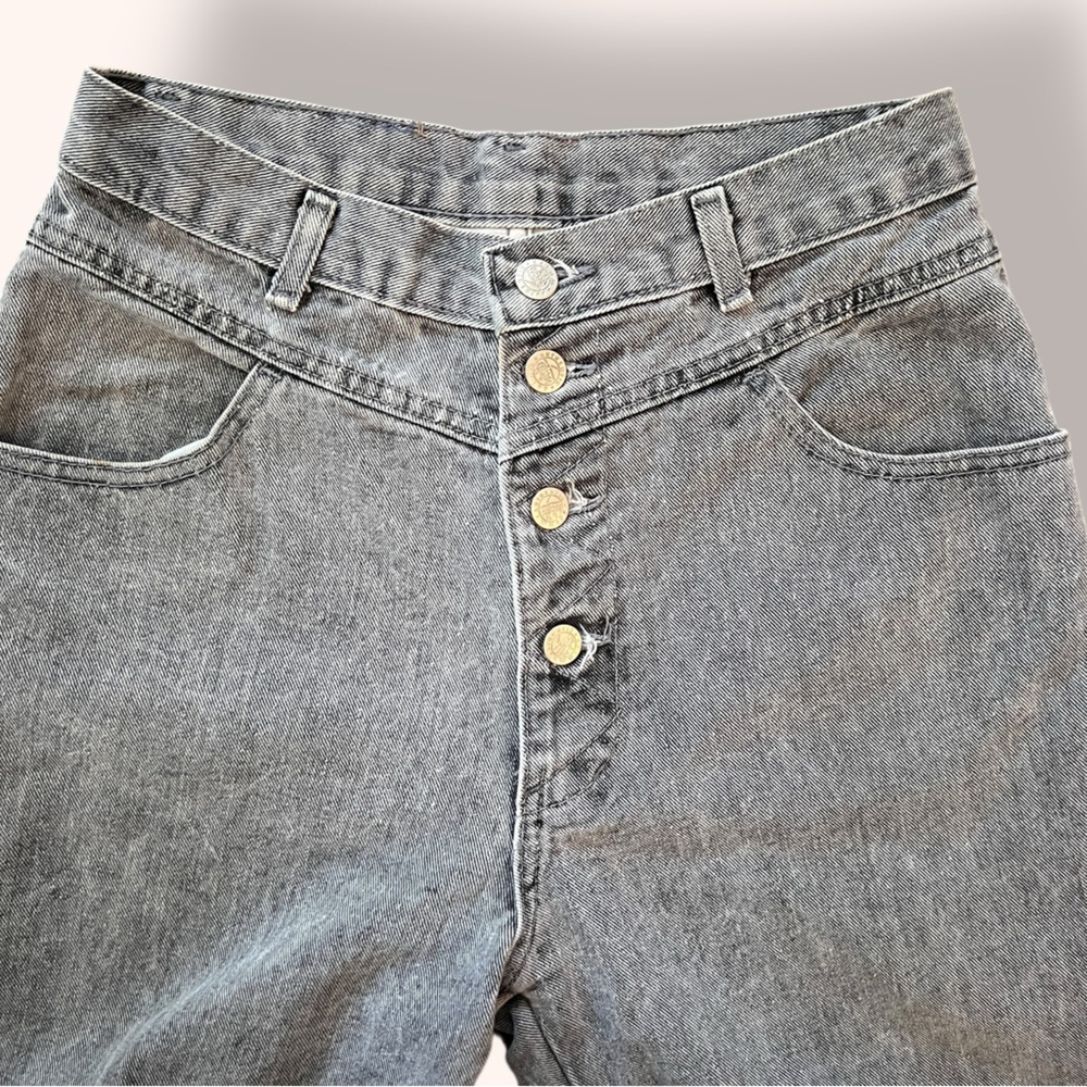 Vintage Whipp Denim, Button Fly Jean, Gray Wash - Picture 7 of 10
